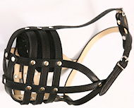 Padded leather Super Ventilation dog muzzle for all breeds