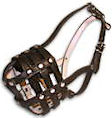 Padded Leather Dog Muzzle for all breeds Padded Leather Dog Muzzle