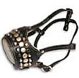 Studded Leather Padded dog muzzle Studded Leather Padded dog muzzle