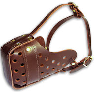 Leather Dog Muzzle "Dondi" - Plus Style For Training Your Pet Leather Dog Muzzle "Dondi" - Plus Style For Training Your Pet